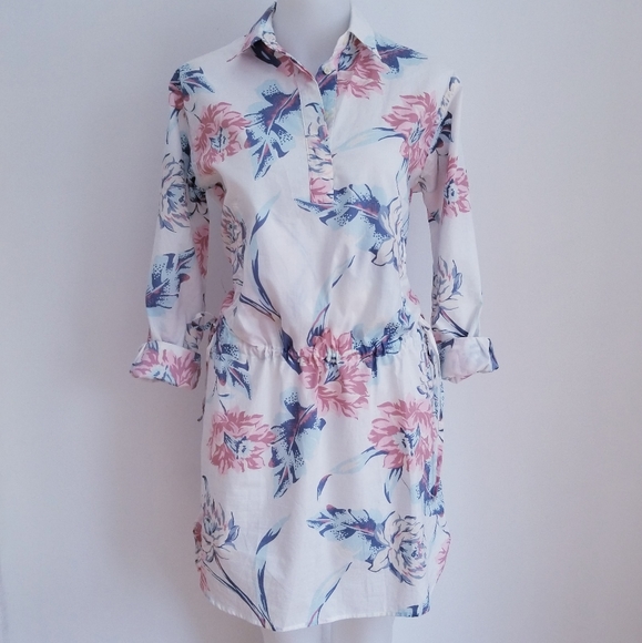 GAP Pullover Shirt Dress, Floral, XS - Picture 3 of 5